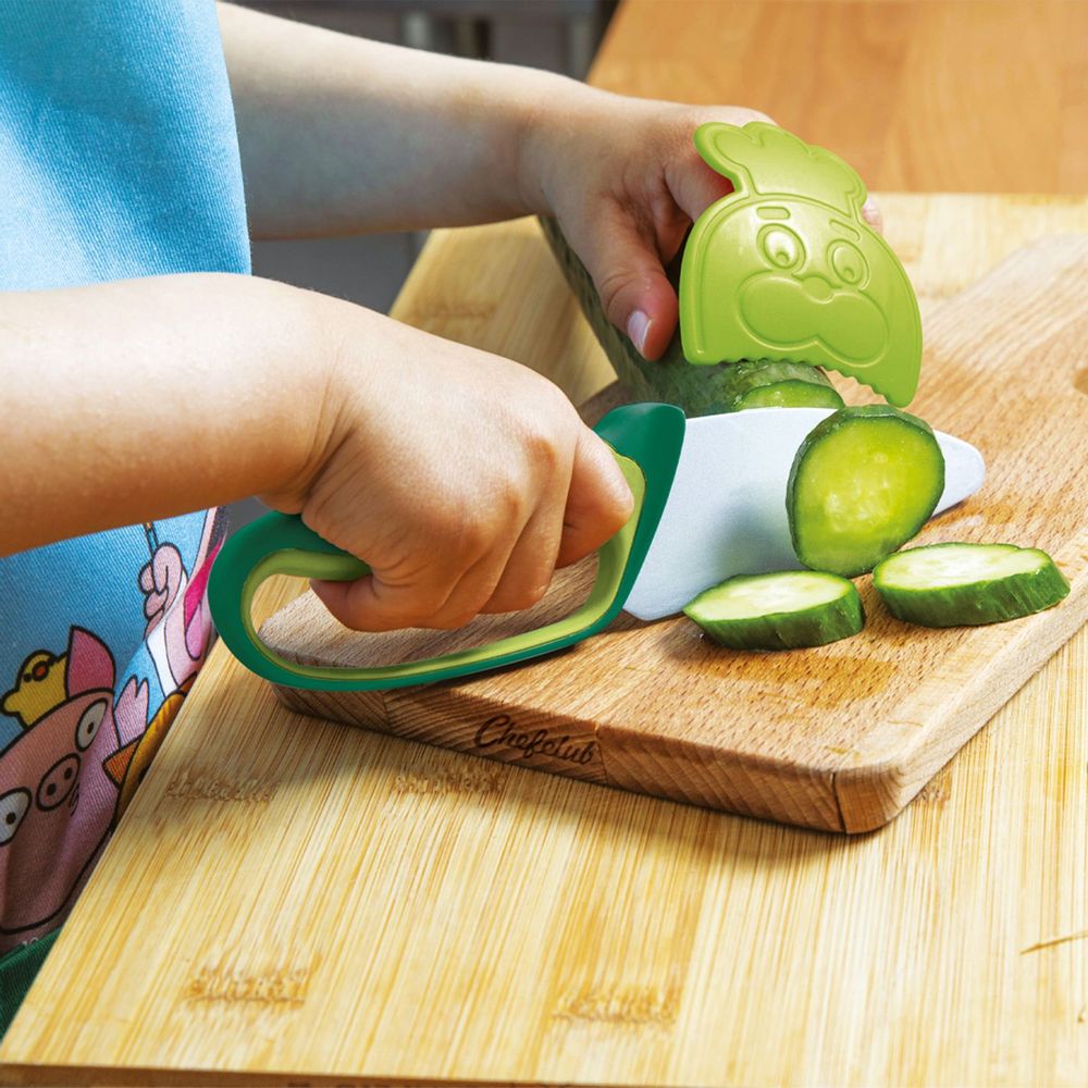 Knives - Chefclub Kids Green Chef's Knife - SNACKING MEDIA / CHEFCLUB