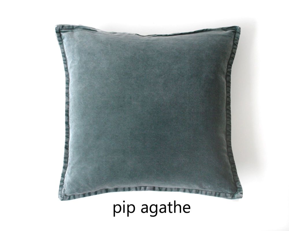 Fabric cushions - Pip Stonewashed Velvet Cushion Cover - BLUE series - ML FABRICS
