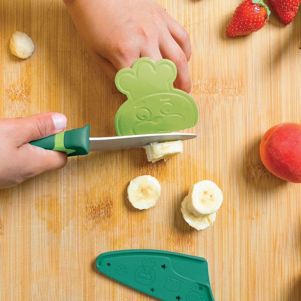 Knives - Chefclub Kids Green Chef's Knife - SNACKING MEDIA / CHEFCLUB