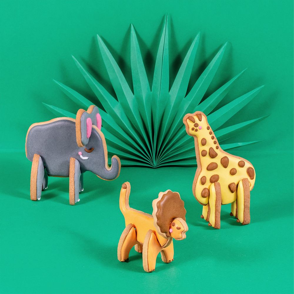 Loisirs créatifs pour enfant - Emporte-Pièces les Biscuits Safari 3D - SNACKING MEDIA / CHEFCLUB