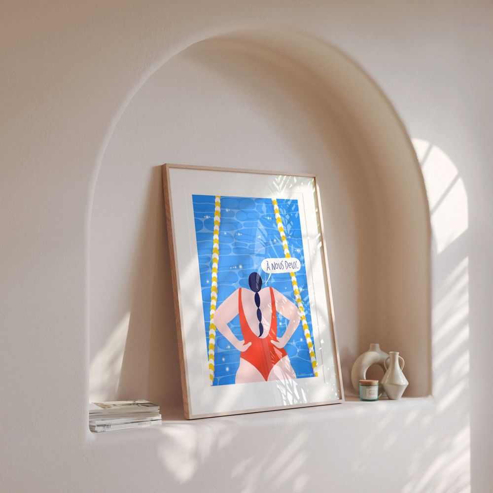 Poster - Swimming pool poster - LAVILLETLESNUAGES