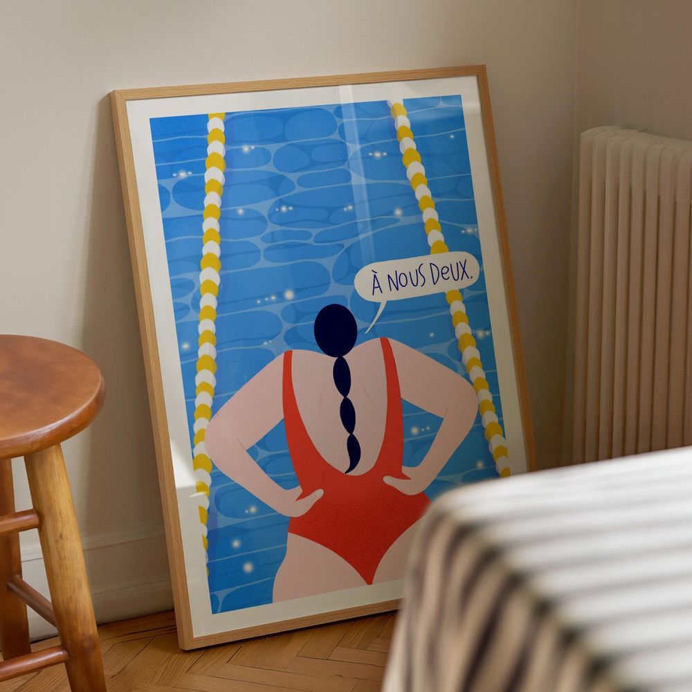 Poster - Swimming pool poster - LAVILLETLESNUAGES