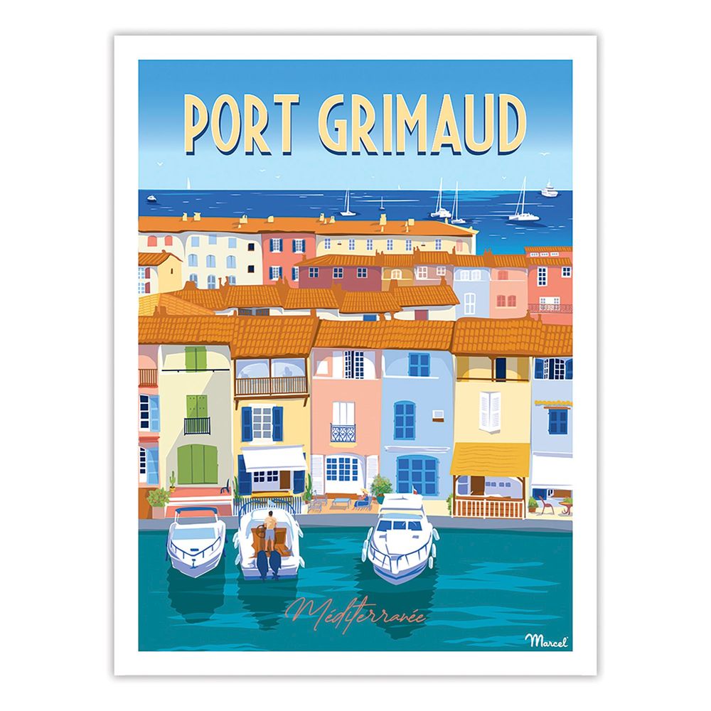 Poster - Poster PORT-GRIMAUD - MARCEL TRAVELPOSTERS