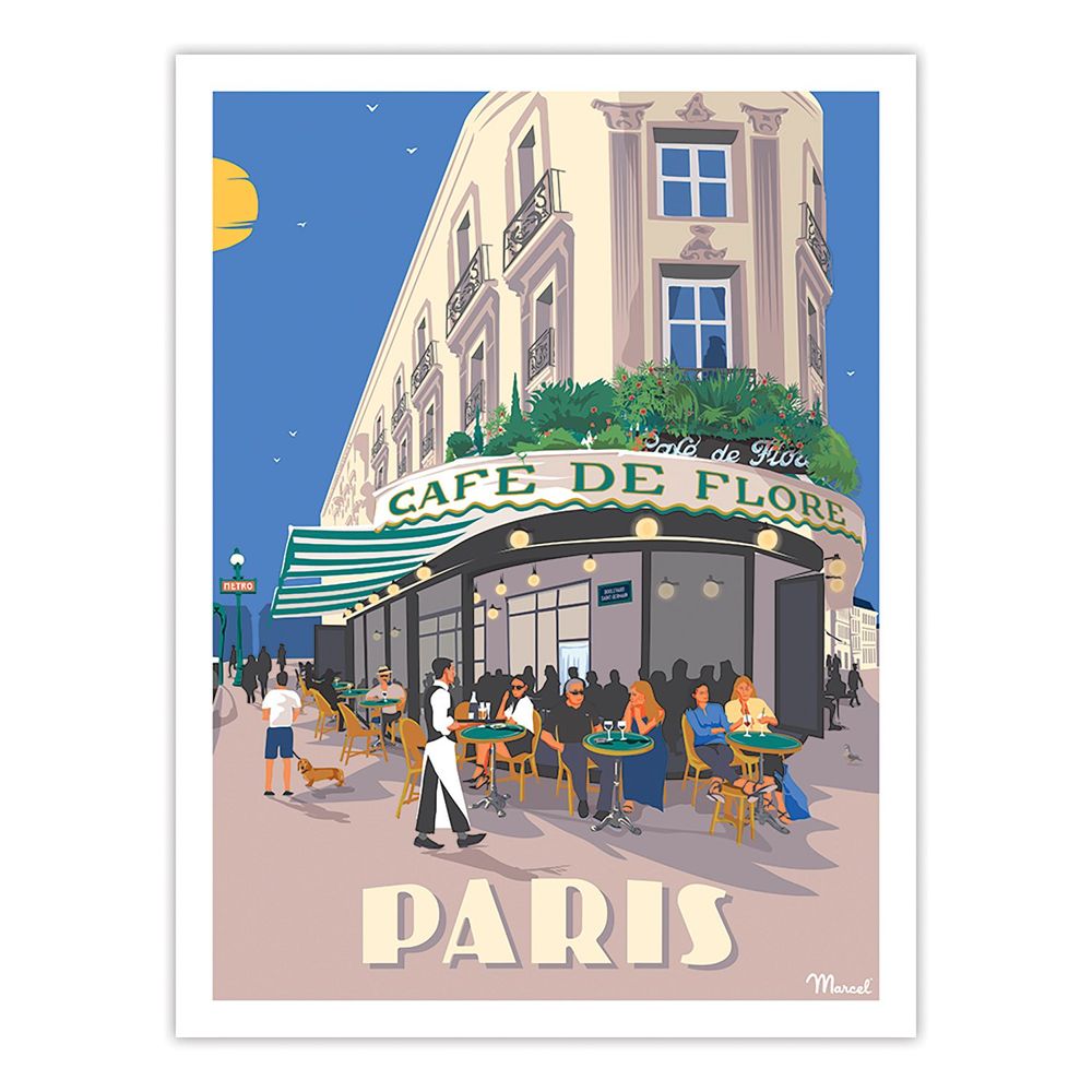 Affiches - Affiches PARIS Boulevard Saint-Germain - MARCEL TRAVELPOSTERS