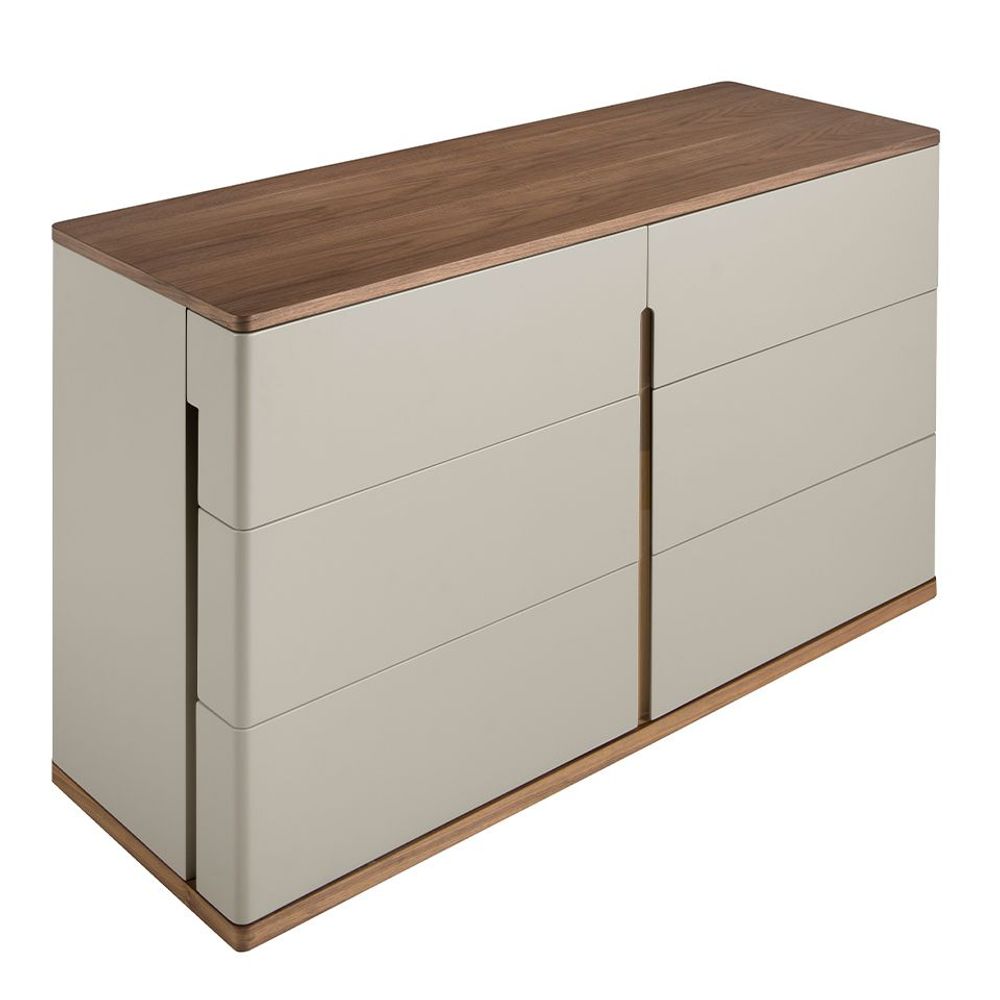 Commodes - Commode en bois gris et noyer - ANGEL CERDÁ