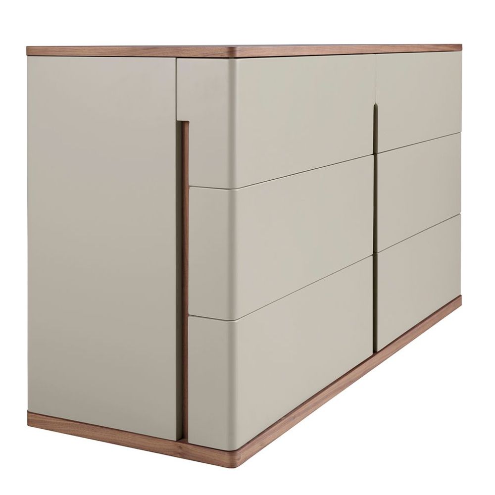 Commodes - Commode en bois gris et noyer - ANGEL CERDÁ
