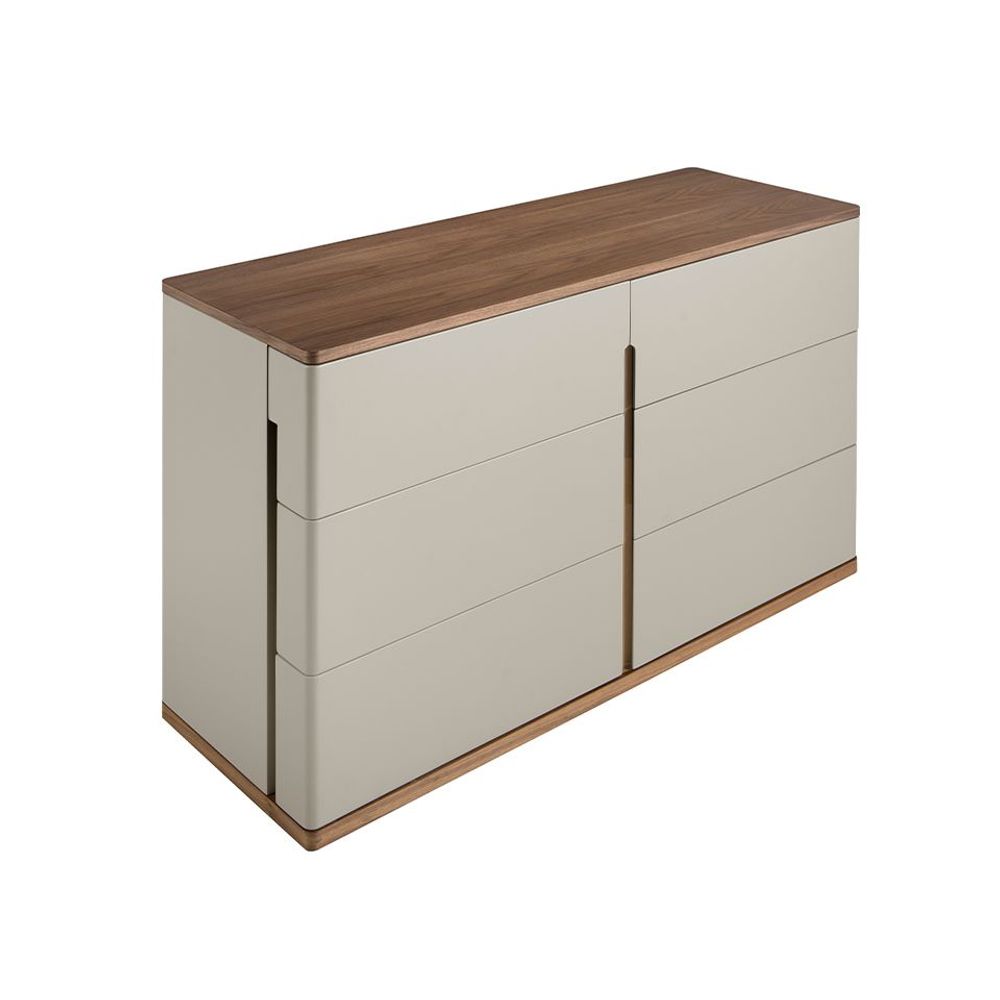 Commodes - Commode en bois gris et noyer - ANGEL CERDÁ