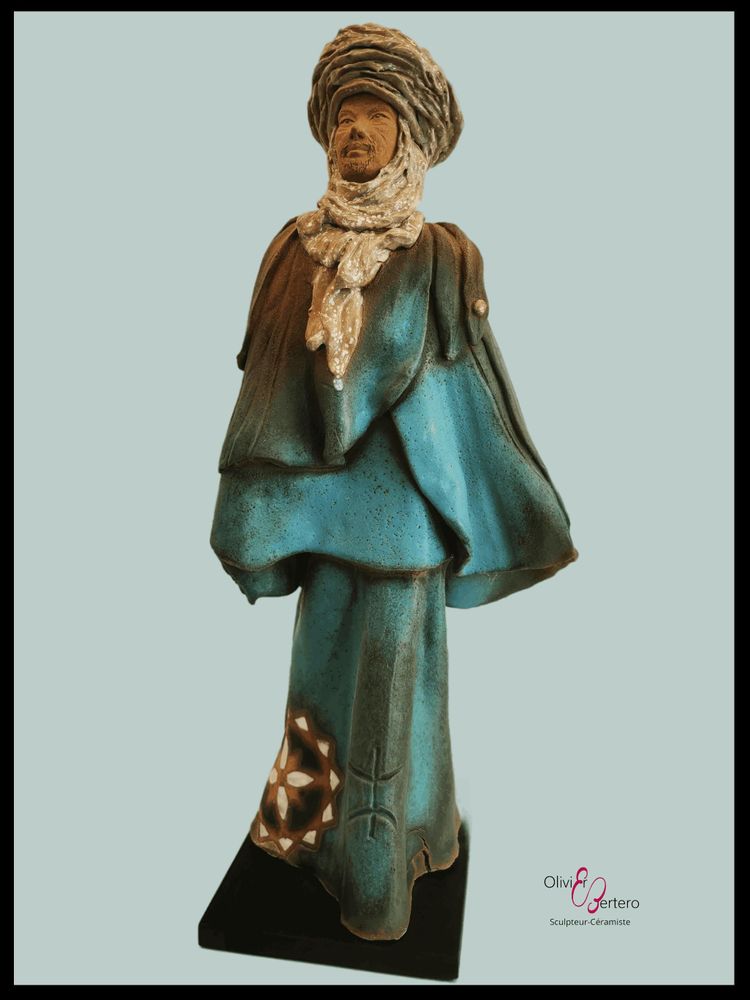 Sculptures, statuettes et miniatures - Le Touareg - OLIVIER BERTERO CÉRAMISTE