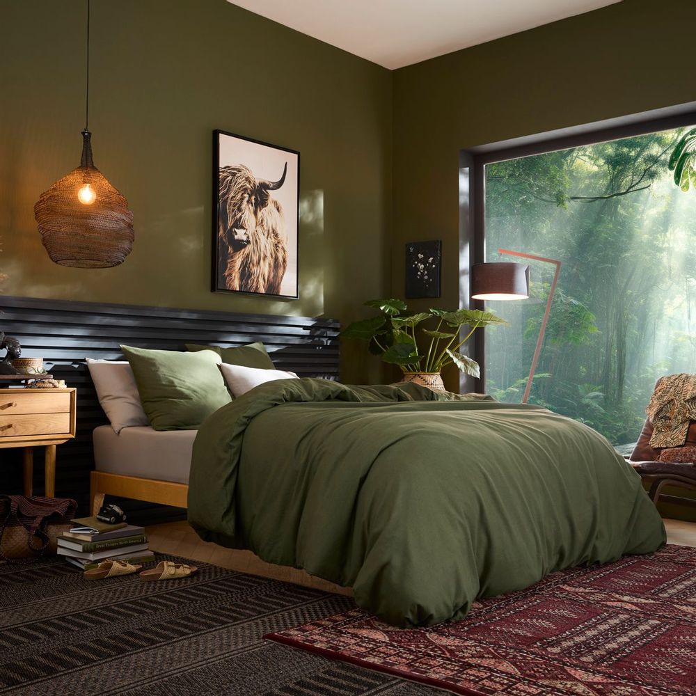 Literie pour hôtels - Parure de lit 50% lin 50% coton 240 x 260cm CARAMEL - SLEEP RETREAT / COPENHAGEN HOME