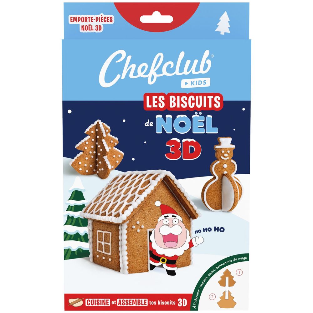 Loisirs créatifs pour enfant - Emporte-pièces les Biscuits de Noël 3D - SNACKING MEDIA / CHEFCLUB