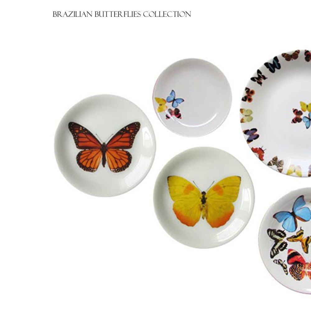 Platter and bowls - Set of 6 dessert plates with different prints. - STUDIO CRIS AZEVEDO