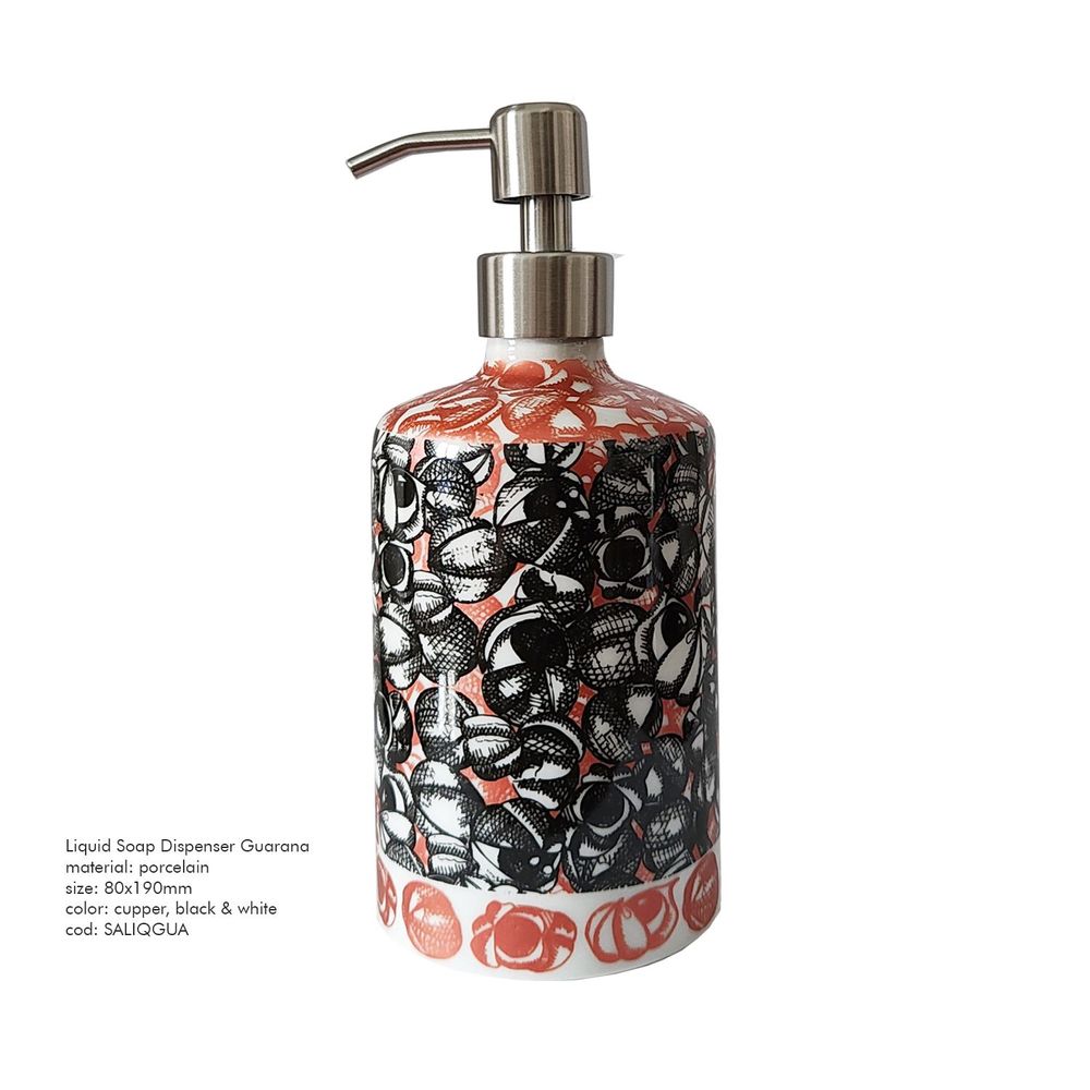 Porte-savons - Ensemble de 4 pièces avec imprimés  Guaraná, pour vos toilettes : - STUDIO CRIS AZEVEDO