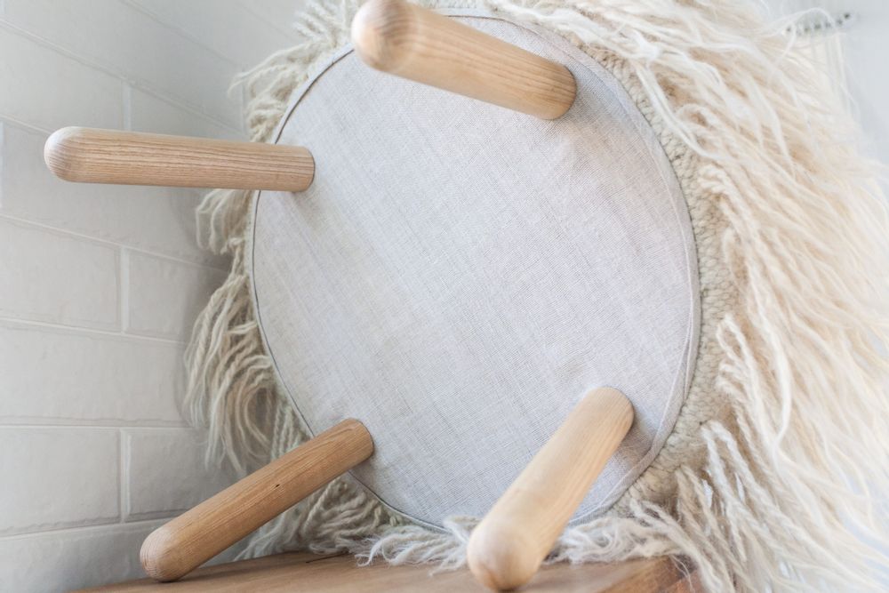 Chaises pour collectivités - Pouf Mapico BW - GALERIE SANA MOREAU