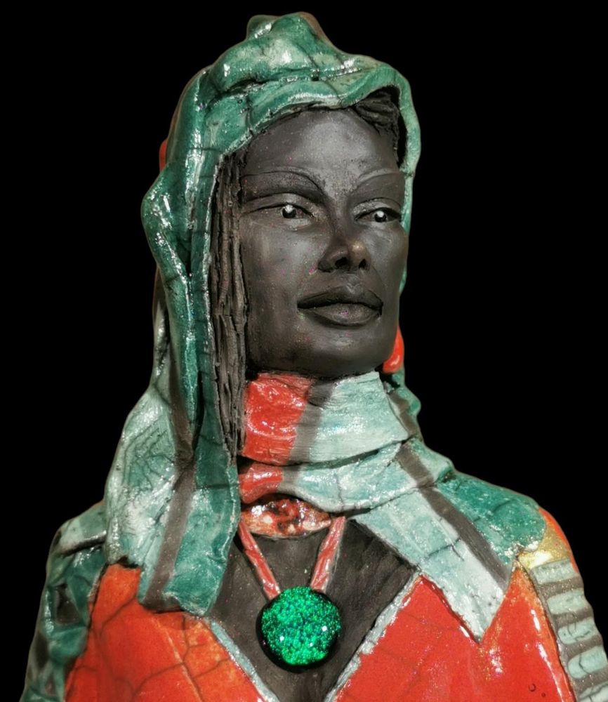 Sculptures, statuettes et miniatures - Kahina , la reine des berbères - OLIVIER BERTERO CÉRAMISTE