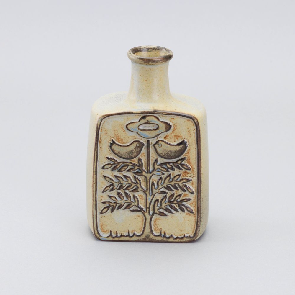 Vases - Vase　triangle and bird relief　(reversible) - カシワクラフト