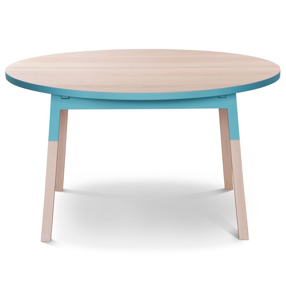Tables Salle à Manger - Table ronde extensible en bois massif - diamètre 100 cm - MON PETIT MEUBLE FRANÇAIS