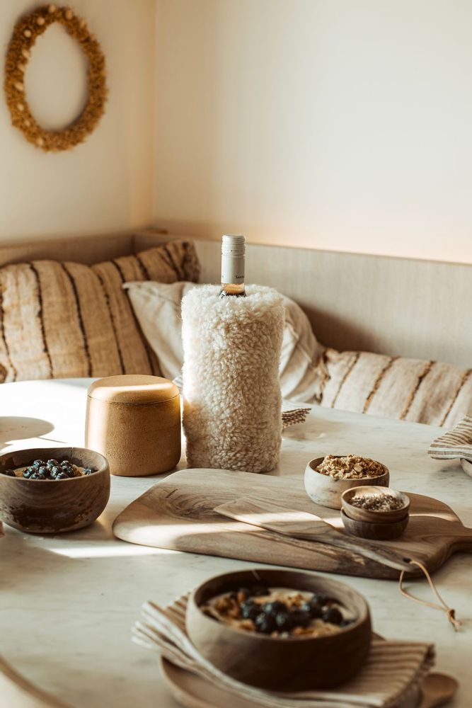 Plats et saladiers - CHAMPAGNE cooler 100% bio-insulation / sheepskin - KYWIE AMSTERDAM
