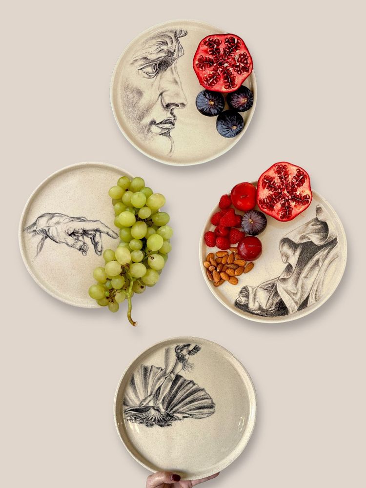 Objets de décoration - ASSIETTE DE PRÉSENTATION - Le David - DI VINCENZO POUJOULA