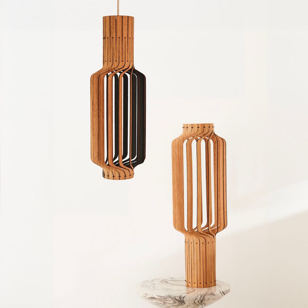 Objets de décoration - TJINKWE FRÅD III - Suspension / Lampe à poser - Collection INTERIORE - PIATONI LIGHTING