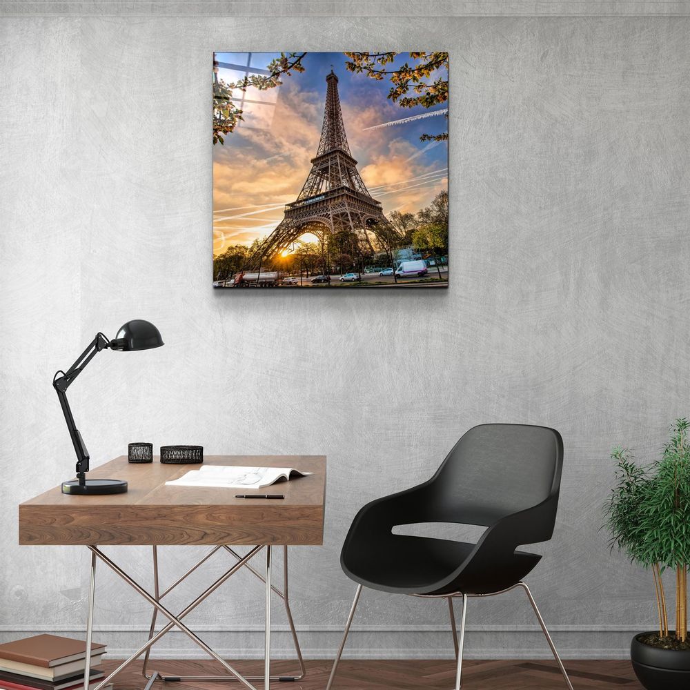 Autres décorations murales - ・"Eiffel Tower"・Glass Wall Art | Artdesigna Glass Printing Wall Arts. - ARTDESIGNA