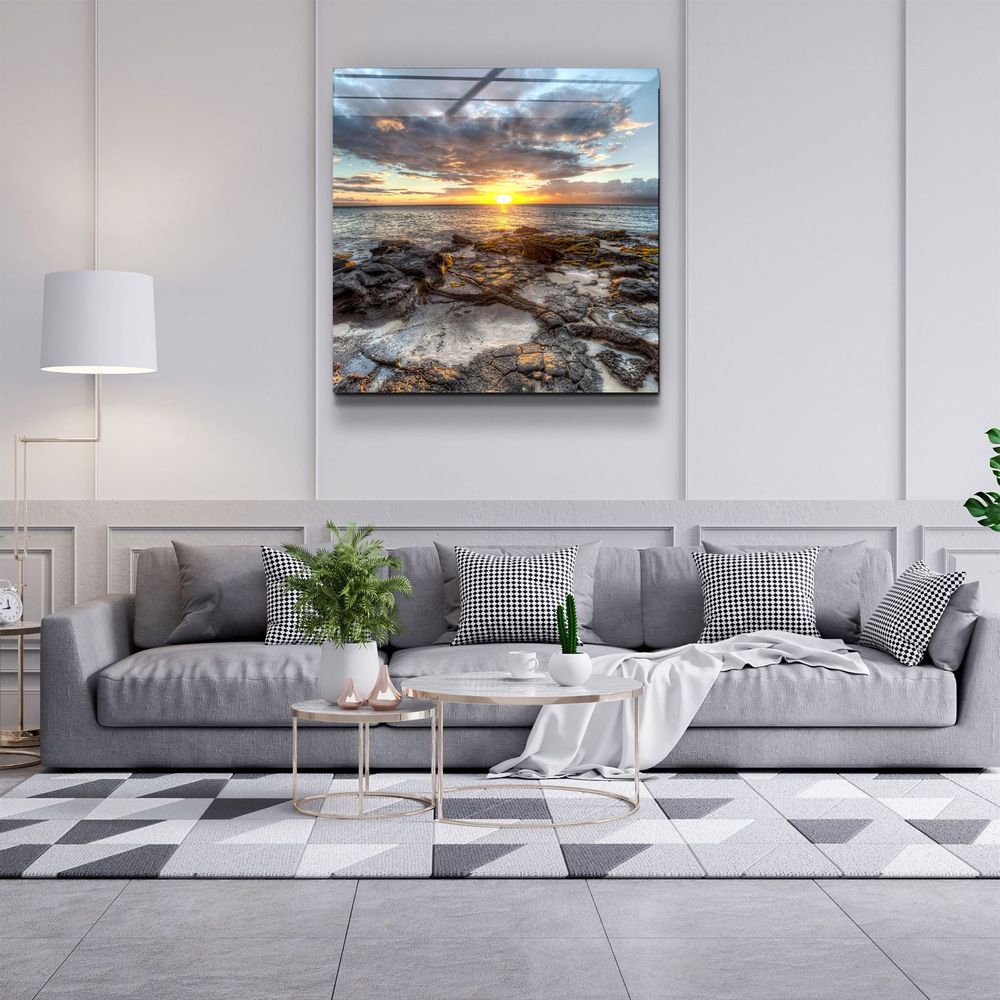 Other wall decoration - ・"Sunset Sea"・Glass Wall Art | Artdesigna Glass Printing Wall Arts. - ARTDESIGNA