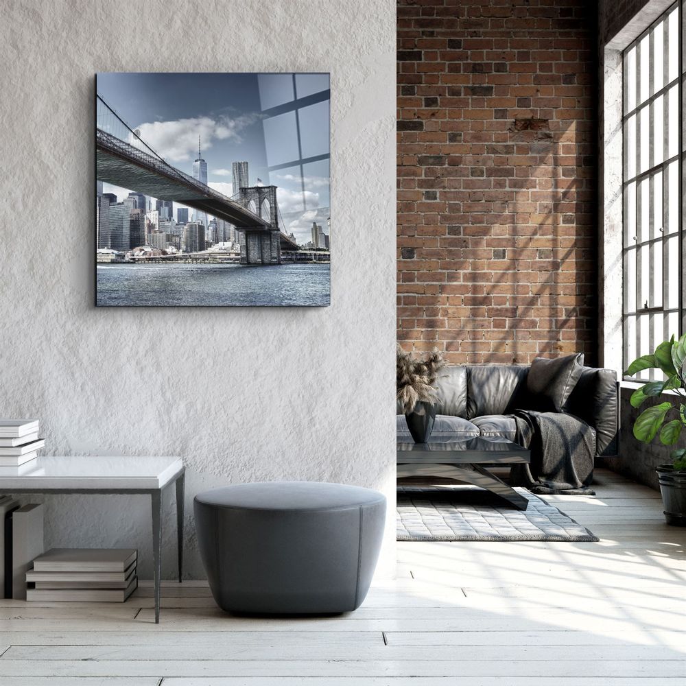 Other wall decoration - ・"Brooklyn Bridge"・Glass Wall Art | Artdesigna Glass Printing Wall Arts. - ARTDESIGNA