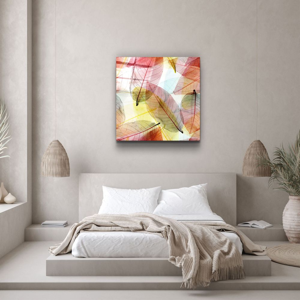 Autres décorations murales - ・"Colored Leaves"・Glass Wall Art | Artdesigna Glass Printing Wall Arts. - ARTDESIGNA
