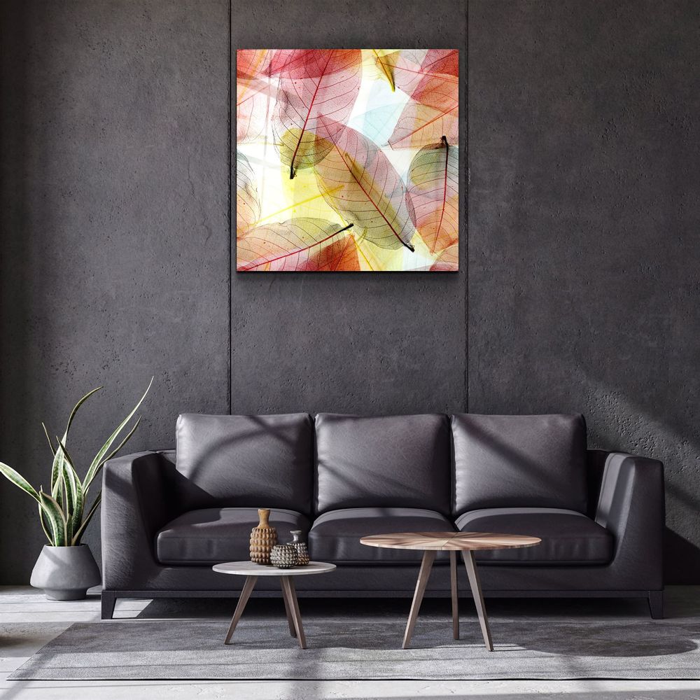 Autres décorations murales - ・"Colored Leaves"・Glass Wall Art | Artdesigna Glass Printing Wall Arts. - ARTDESIGNA