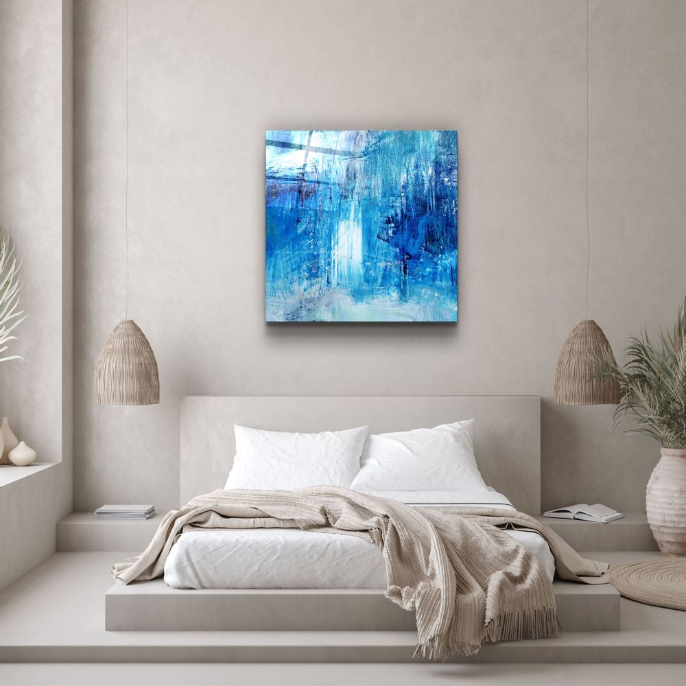 Autres décorations murales - ・"Blue Fall"・Glass Wall Art | Artdesigna Glass Printing Wall Arts. - ARTDESIGNA