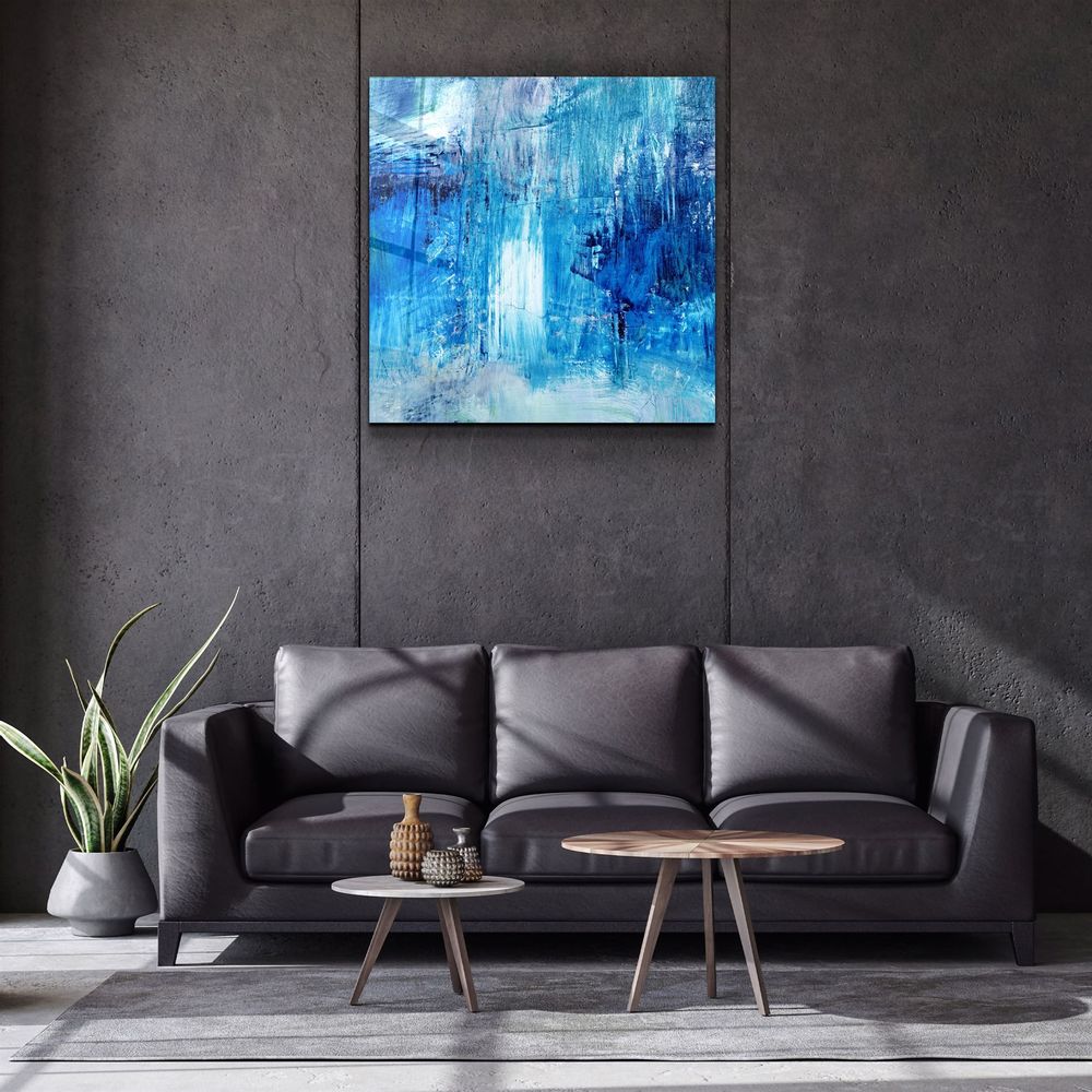 Autres décorations murales - ・"Blue Fall"・Glass Wall Art | Artdesigna Glass Printing Wall Arts. - ARTDESIGNA