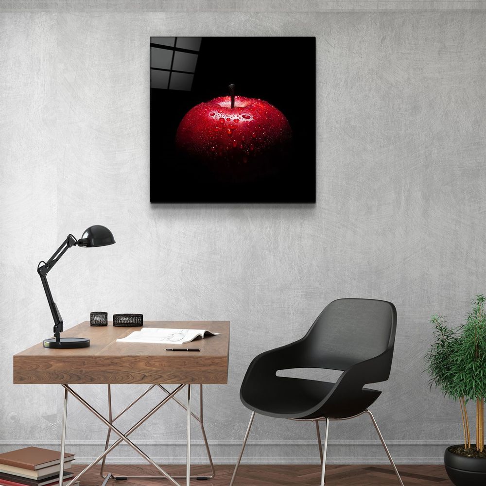 Other wall decoration - ・"Red Apple"・Glass Wall Art | Artdesigna Glass Printing Wall Arts. - ARTDESIGNA
