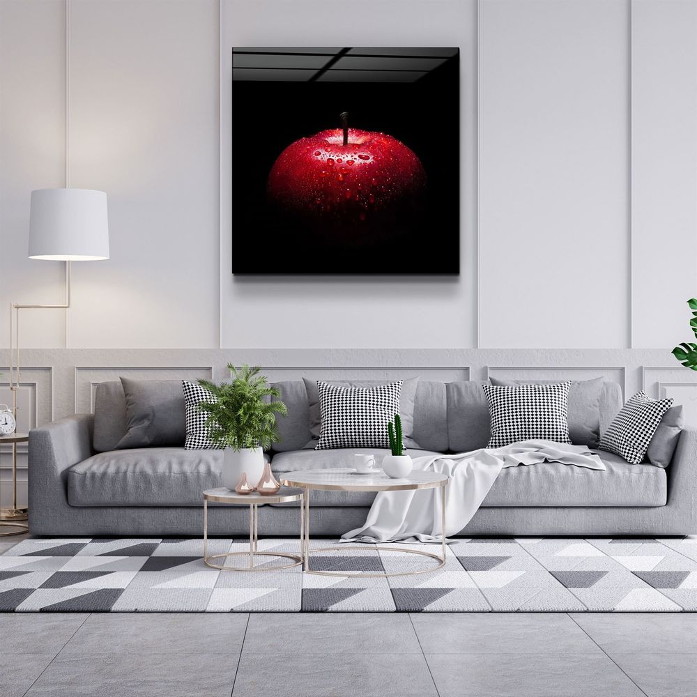 Other wall decoration - ・"Red Apple"・Glass Wall Art | Artdesigna Glass Printing Wall Arts. - ARTDESIGNA