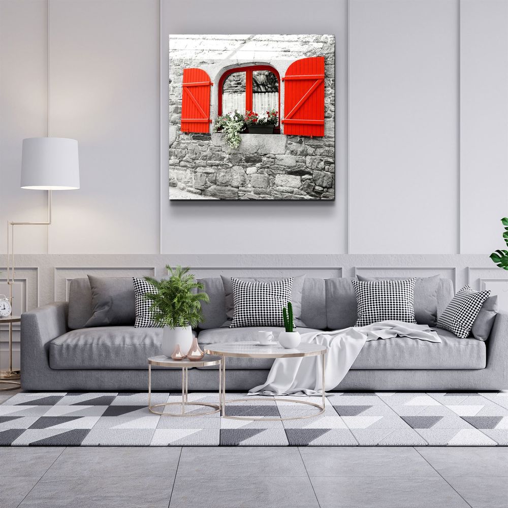 Other wall decoration - ・"Red Window"・Glass Wall Art | Artdesigna Glass Printing Wall Arts. - ARTDESIGNA