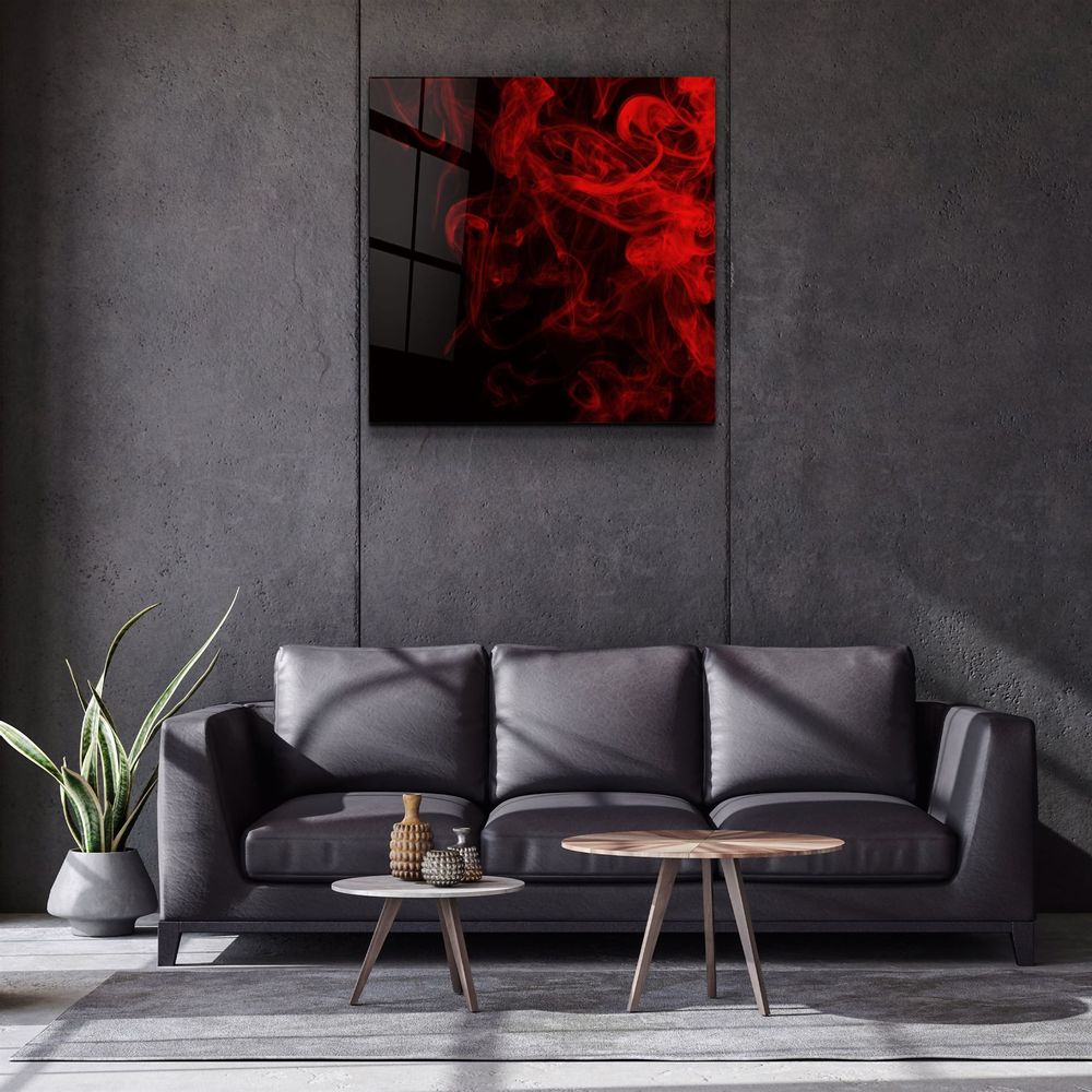 Other wall decoration - ・"Red Gingham"・Glass Wall Art | Artdesigna Glass Printing Wall Arts. - ARTDESIGNA