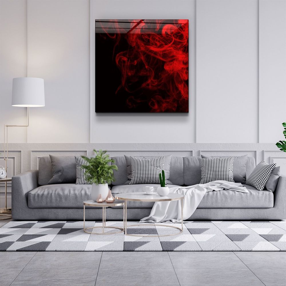 Other wall decoration - ・"Red Gingham"・Glass Wall Art | Artdesigna Glass Printing Wall Arts. - ARTDESIGNA