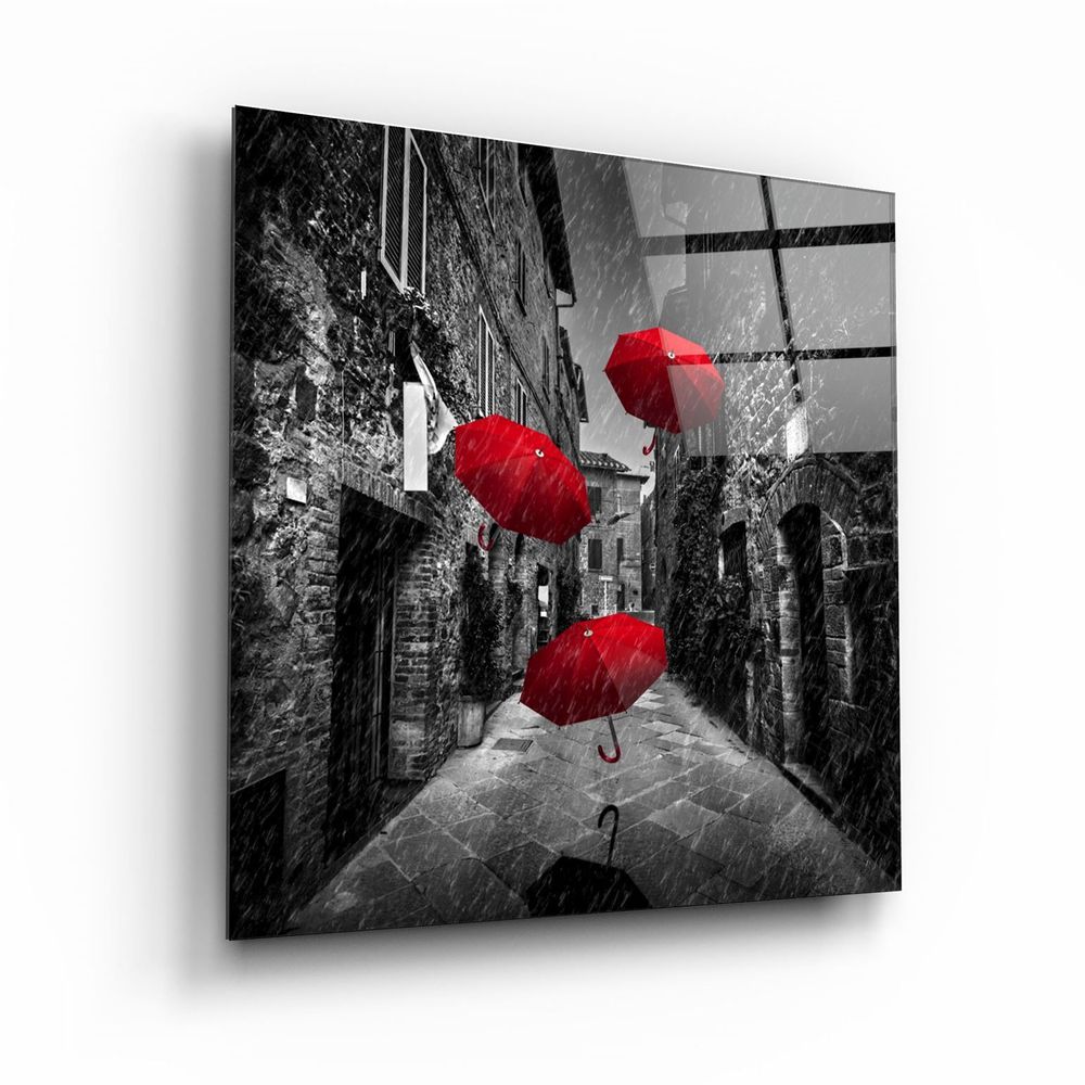Autres décorations murales - ・"Red Forest"・Glass Wall Art | Artdesigna Glass Printing Wall Arts. - ARTDESIGNA