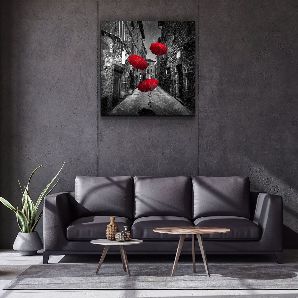 Autres décorations murales - ・"Red Forest"・Glass Wall Art | Artdesigna Glass Printing Wall Arts. - ARTDESIGNA