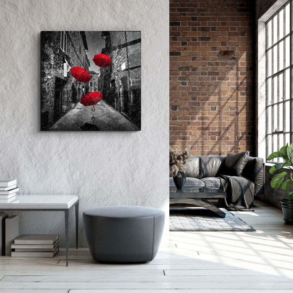 Autres décorations murales - ・"Red Forest"・Glass Wall Art | Artdesigna Glass Printing Wall Arts. - ARTDESIGNA