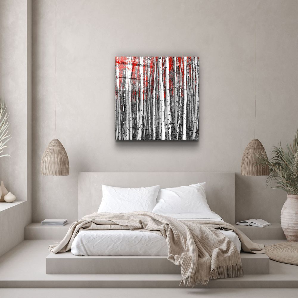 Other wall decoration - ・"Red Bicycle"・Glass Wall Art | Artdesigna Glass Printing Wall Arts. - ARTDESIGNA