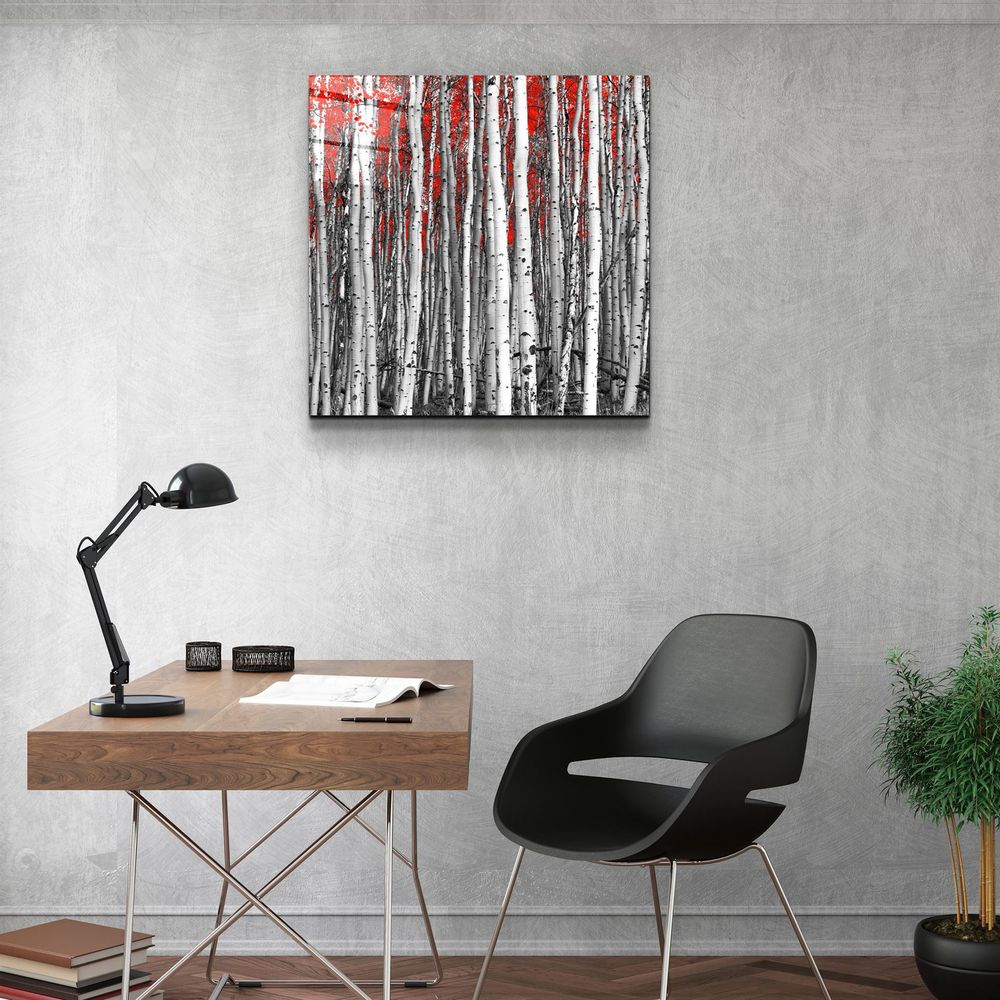 Other wall decoration - ・"Red Bicycle"・Glass Wall Art | Artdesigna Glass Printing Wall Arts. - ARTDESIGNA