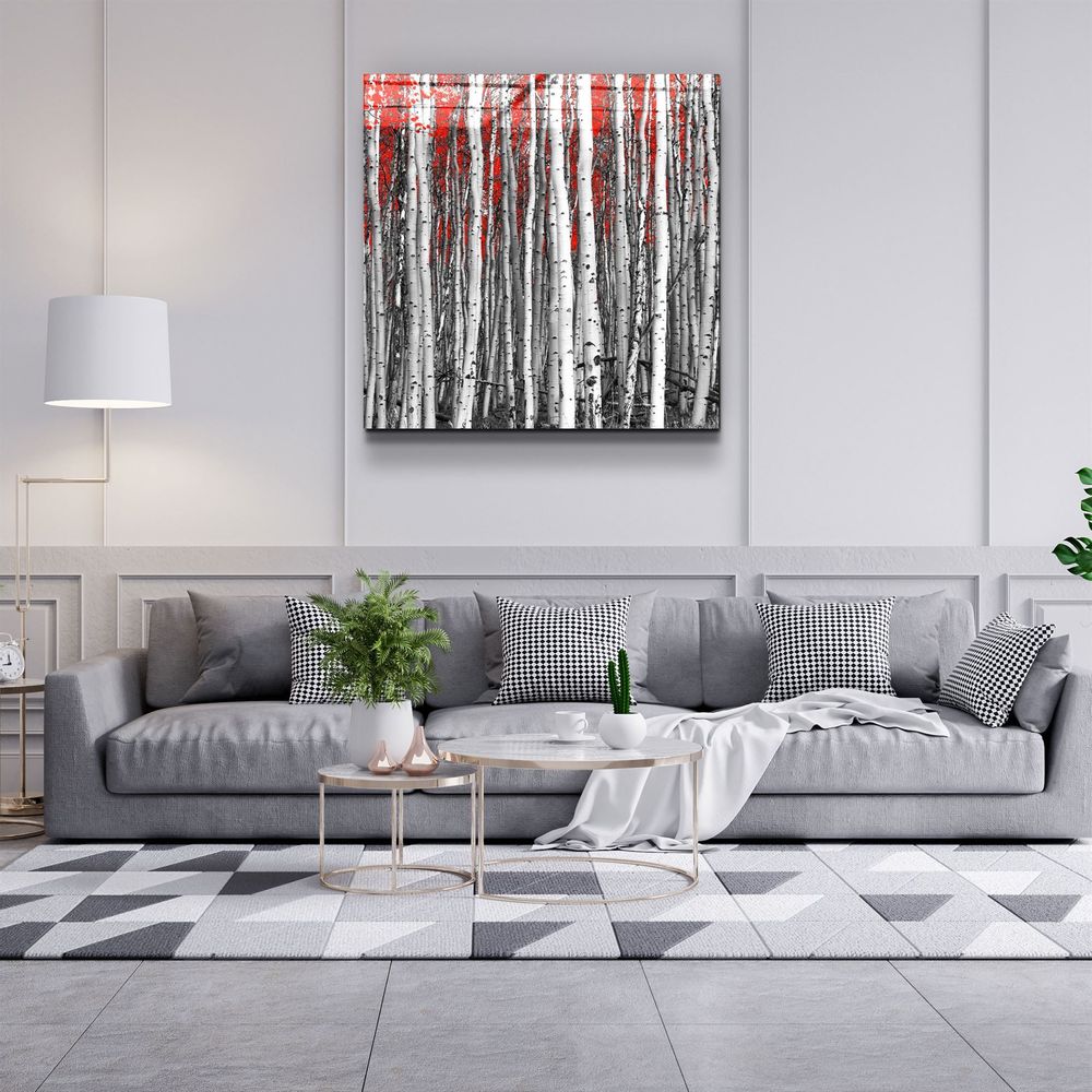 Other wall decoration - ・"Red Bicycle"・Glass Wall Art | Artdesigna Glass Printing Wall Arts. - ARTDESIGNA