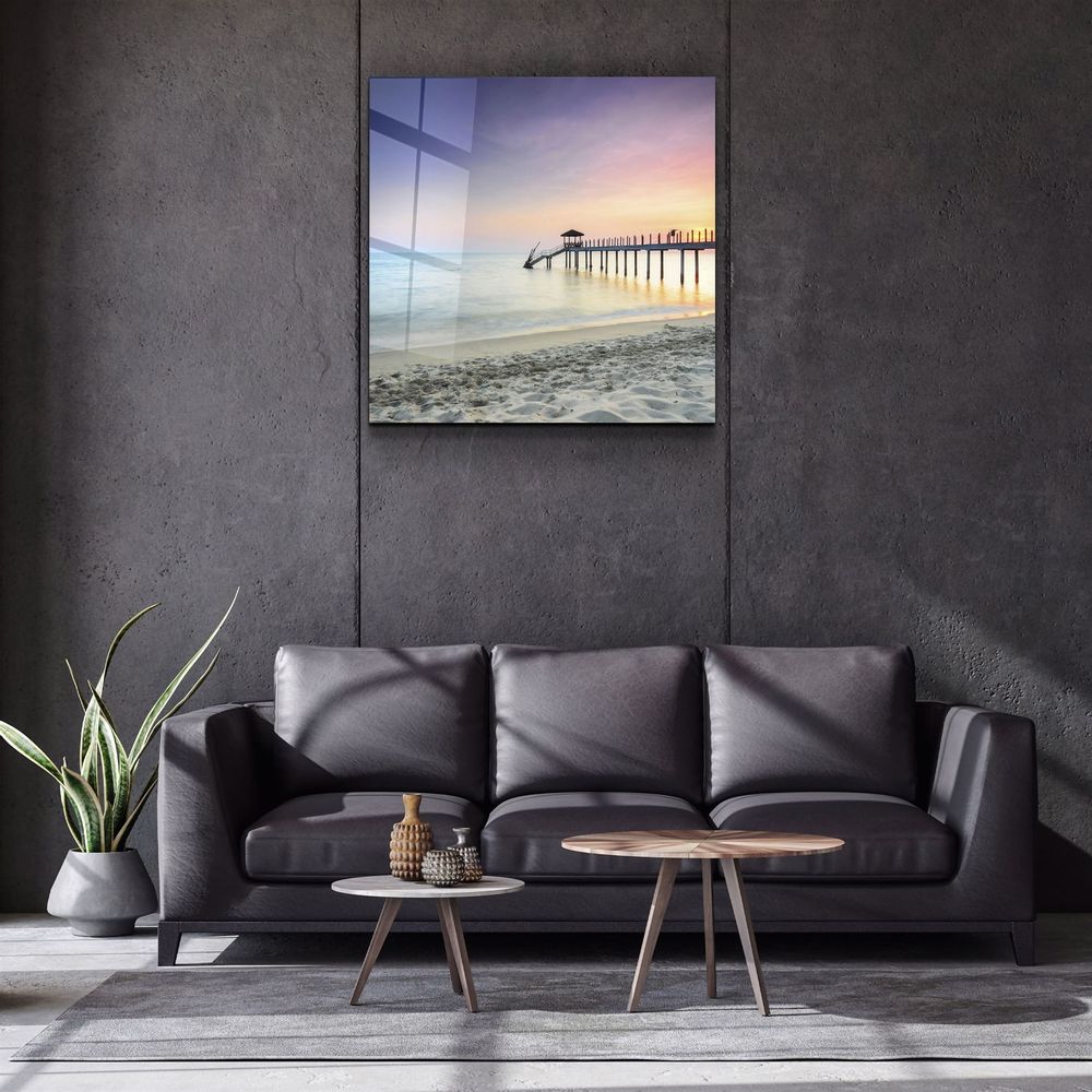 Autres décorations murales - ・"Ruined Dock"・Glass Wall Art | Artdesigna Glass Printing Wall Arts. - ARTDESIGNA
