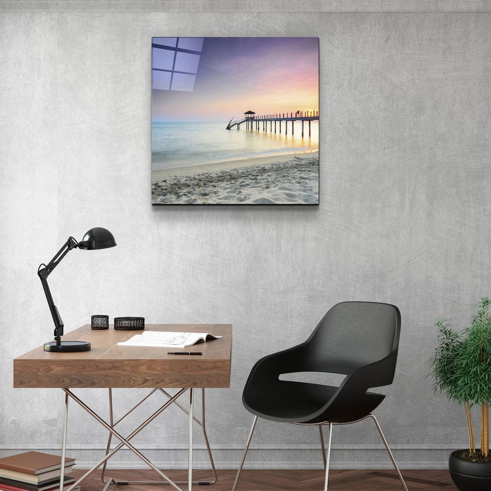 Autres décorations murales - ・"Ruined Dock"・Glass Wall Art | Artdesigna Glass Printing Wall Arts. - ARTDESIGNA