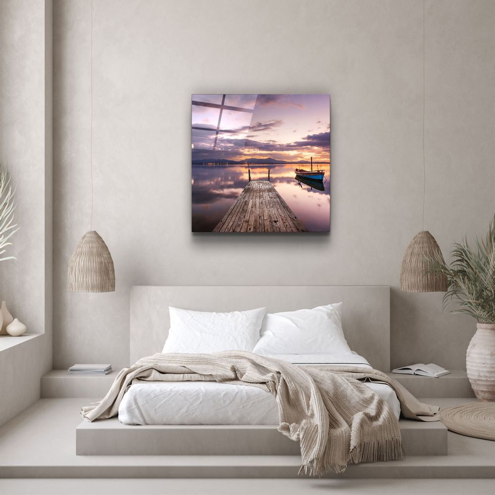 Other wall decoration - ・"Ruined Dock"・Glass Wall Art | Artdesigna Glass Printing Wall Arts. - ARTDESIGNA