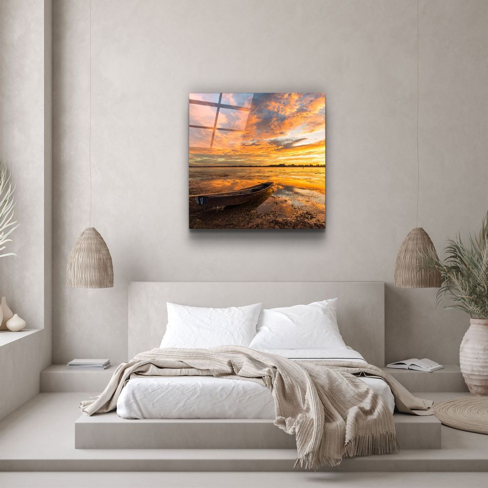 Other wall decoration - ・"Red Sunset"・Glass Wall Art | Artdesigna Glass Printing Wall Arts. - ARTDESIGNA