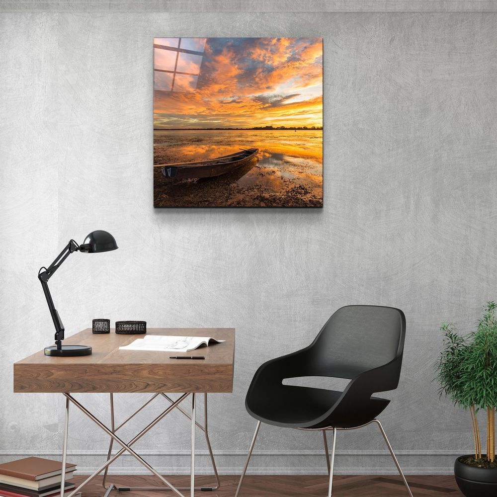 Other wall decoration - ・"Red Sunset"・Glass Wall Art | Artdesigna Glass Printing Wall Arts. - ARTDESIGNA