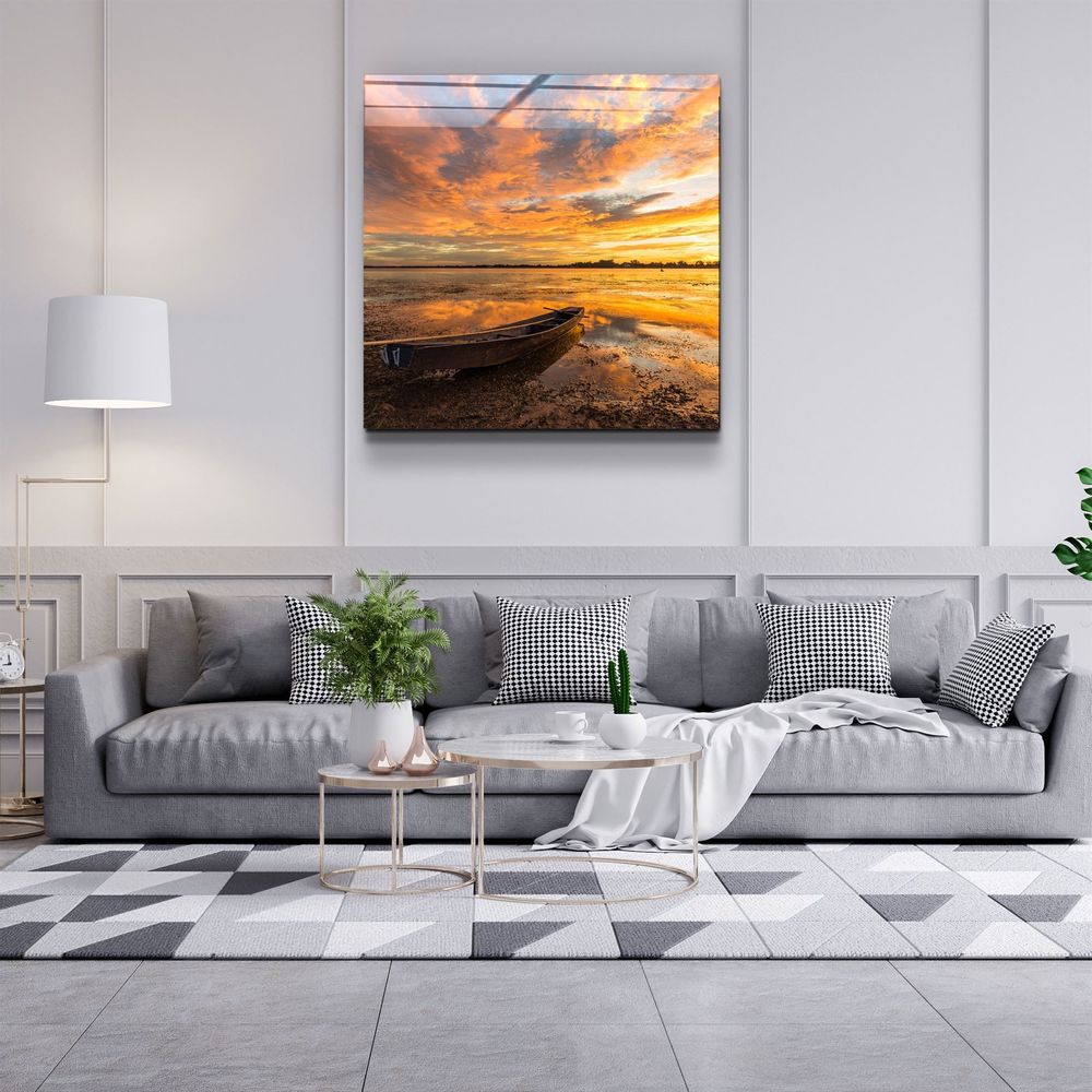 Other wall decoration - ・"Red Sunset"・Glass Wall Art | Artdesigna Glass Printing Wall Arts. - ARTDESIGNA