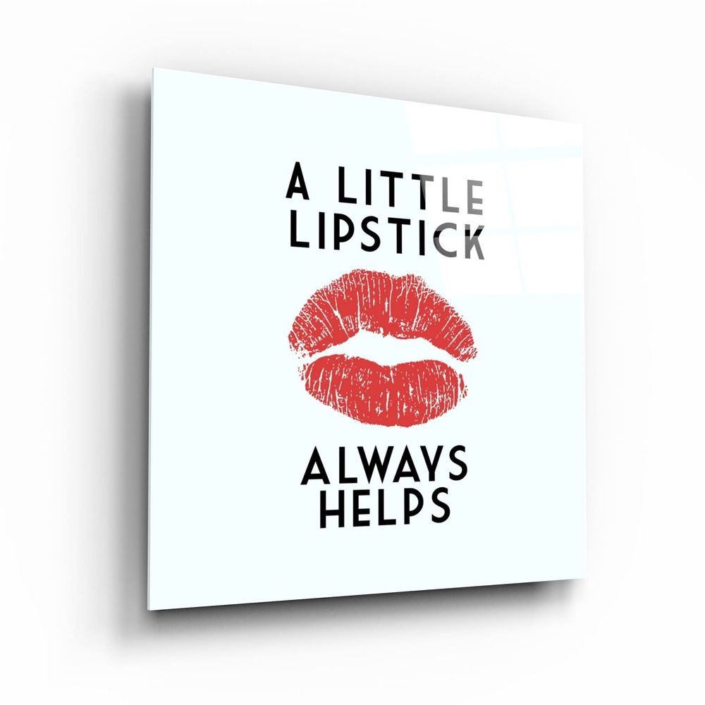 Other wall decoration - ・"All I need is coffee and red lipstick"・Glass Wall Art | Artdesigna Glass Printing Wall Arts. - ARTDESIGNA