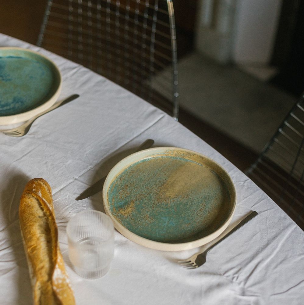Everyday plates - FLAT BIG PLATE - PONZA - DI VINCENZO POUJOULA