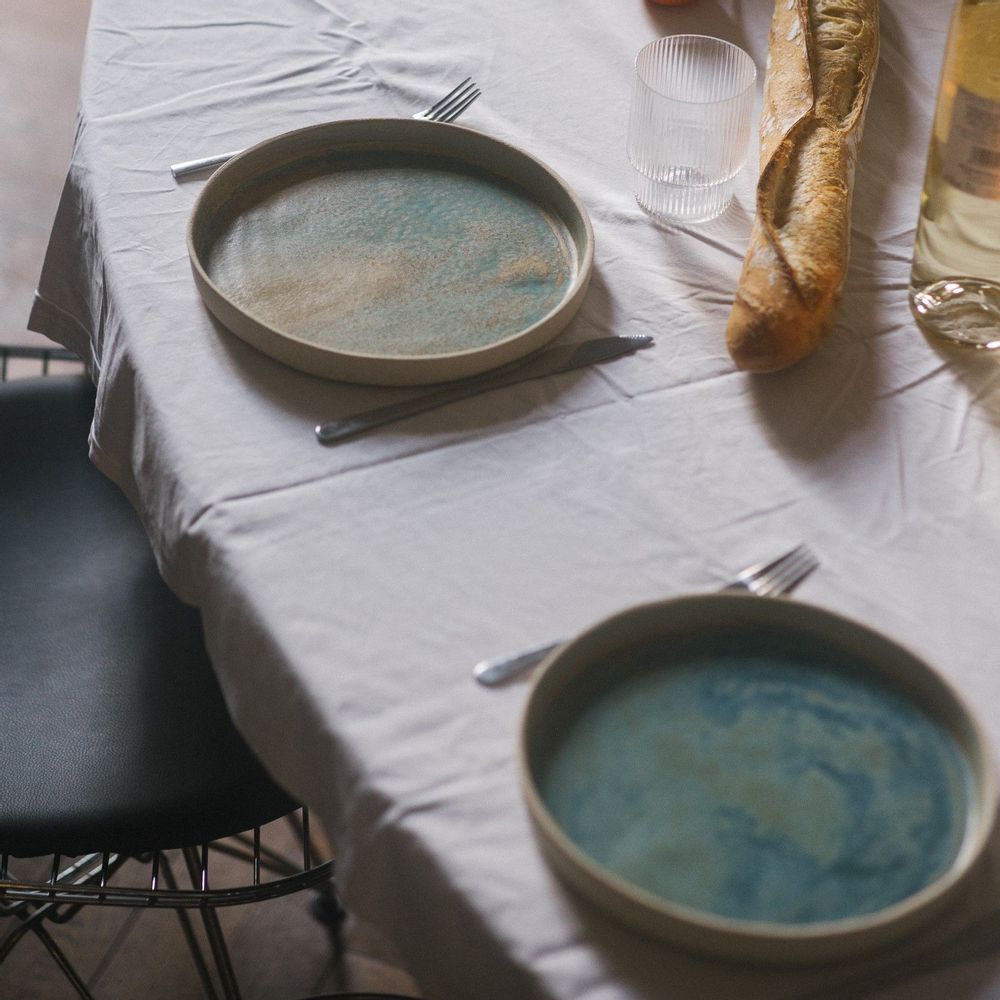 Everyday plates - FLAT BIG PLATE - PONZA - DI VINCENZO POUJOULA